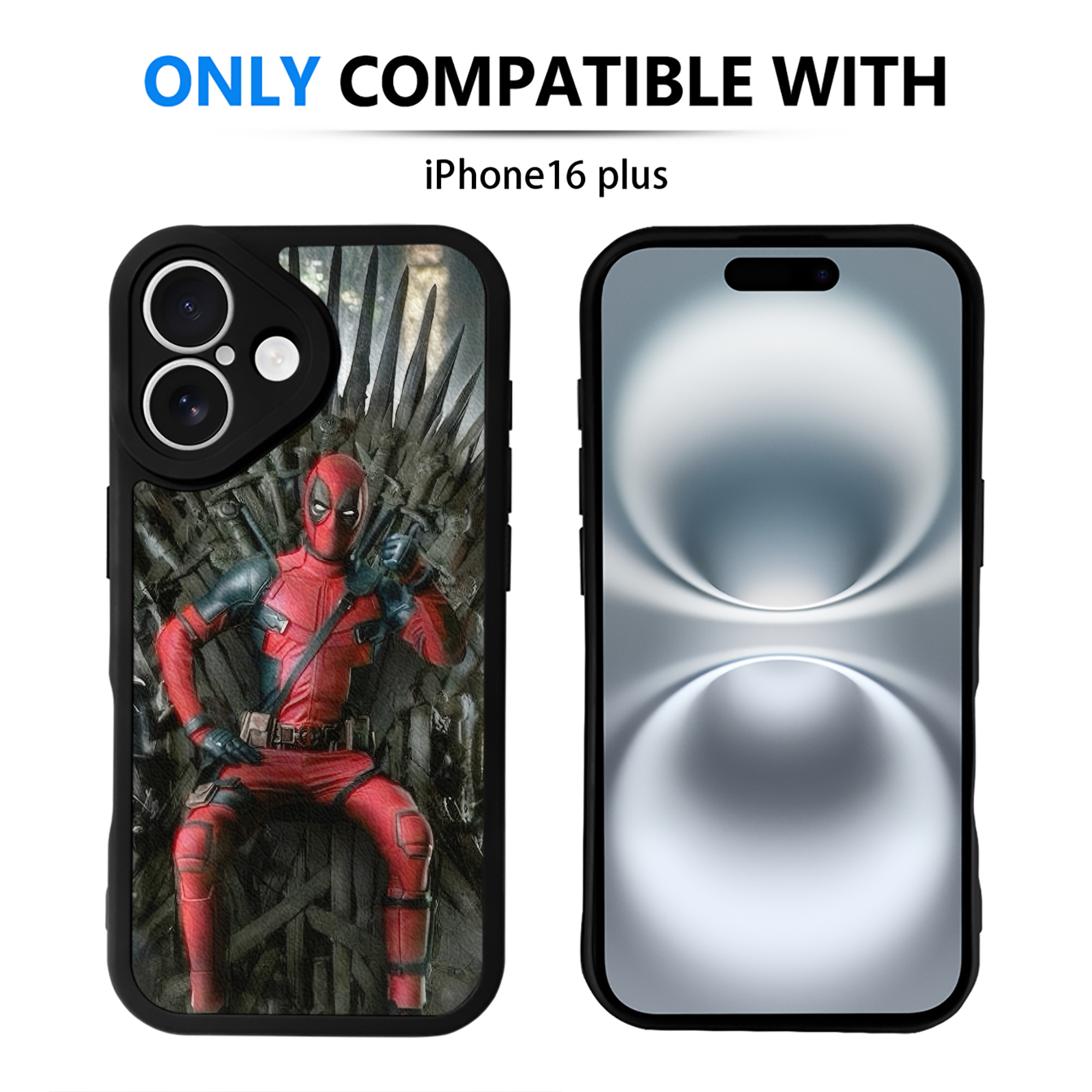 （画像用） Deadpool デッドプール 【iPhone 16シリーズ対応】シリコンスマホケース（レザー調） 材質：シリコン